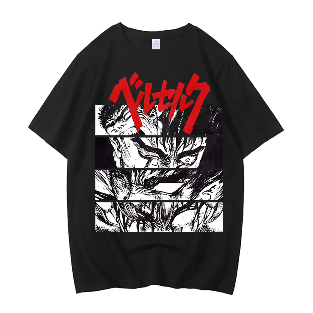 Anime Merchandise Shop - เสื้อยืดอนิเมะ Berserk ลายพิมพ์สุดฮิตประจำปี 2026 สำหรับฤดูร้อน ผู้ชาย