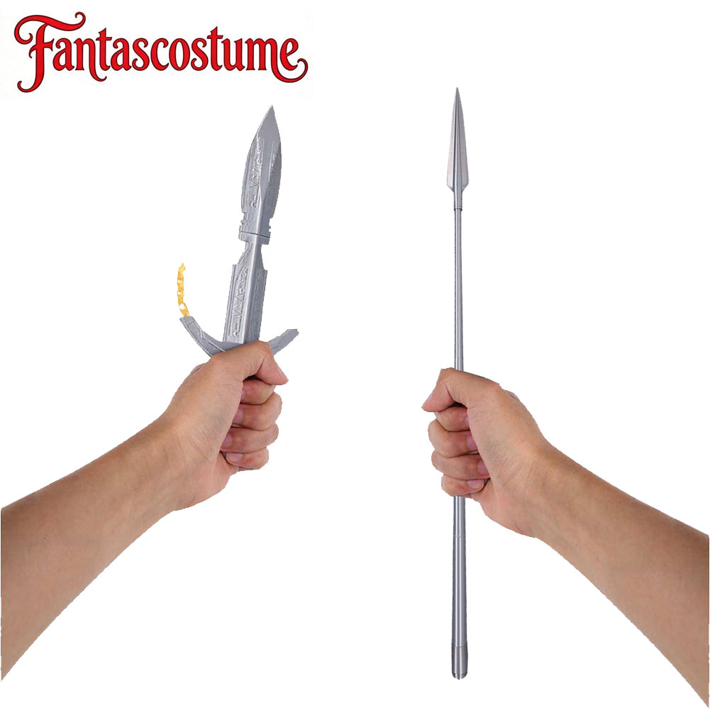 Cosplay Prop Sword - อุปกรณ์ประกอบฉากดาบพลาสติกแบบยืดหดได้ ดีไซน์ดาบของดิน จาริน จากภาพยนตร์ Star Wars