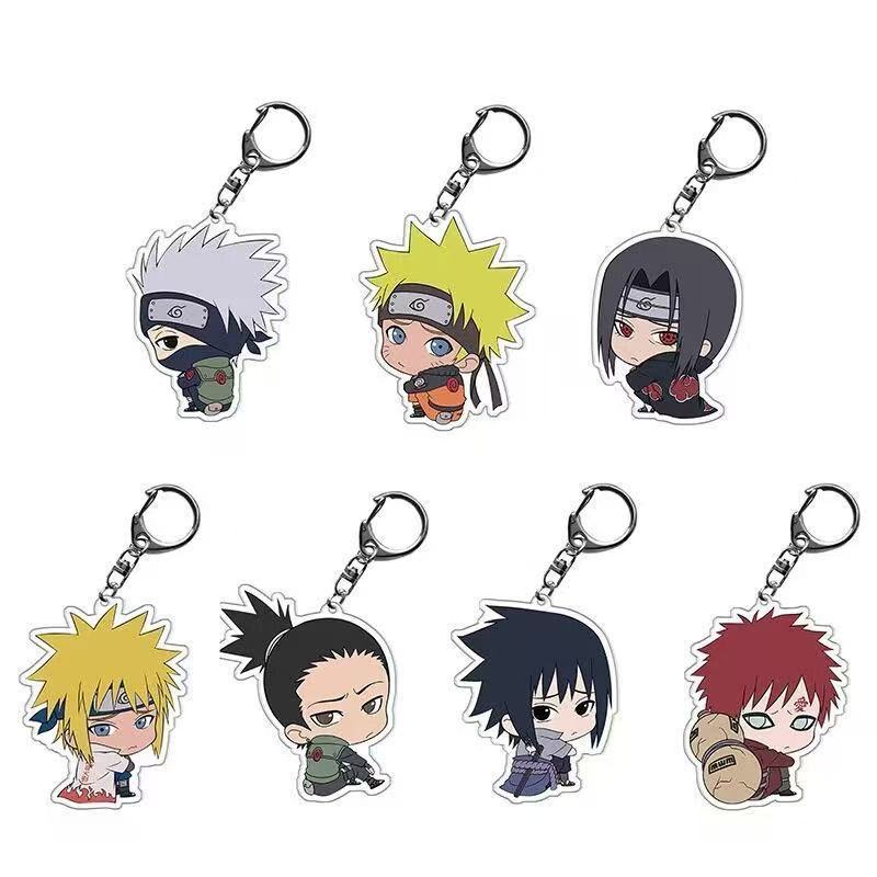 Anime Merchandise Naruto - พวงกุญแจอะคริลิกน่ารักลายการ์ตูนนารูโตะ ชิบิ ของตกแต่งกระเป๋านักเรียน อนิเมะ สินค้าอนิเมะขายส่ง