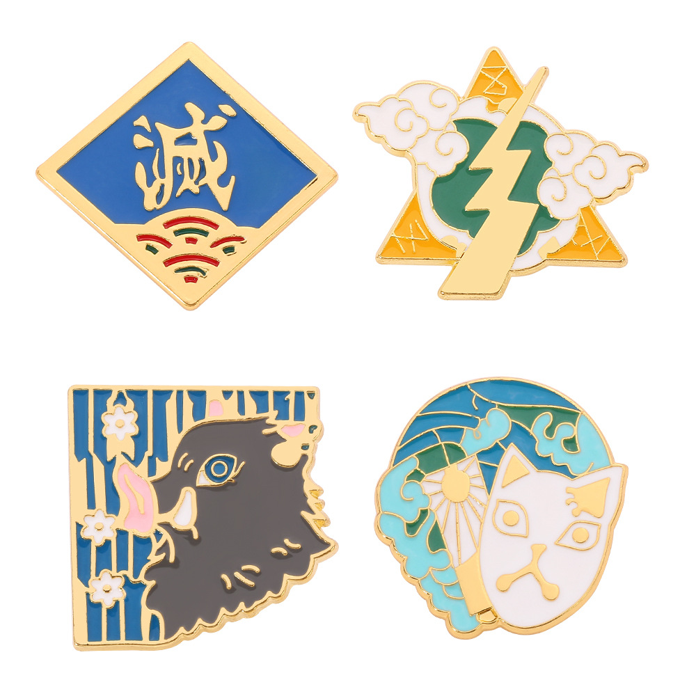 Anime Merchandise Logo - 1 ชิ้น สินค้าอนิเมะ เข็มกลัดติดเสื้อ ดีไซน์การ์ตูนน่ารัก เข็มกลัดโลหะ