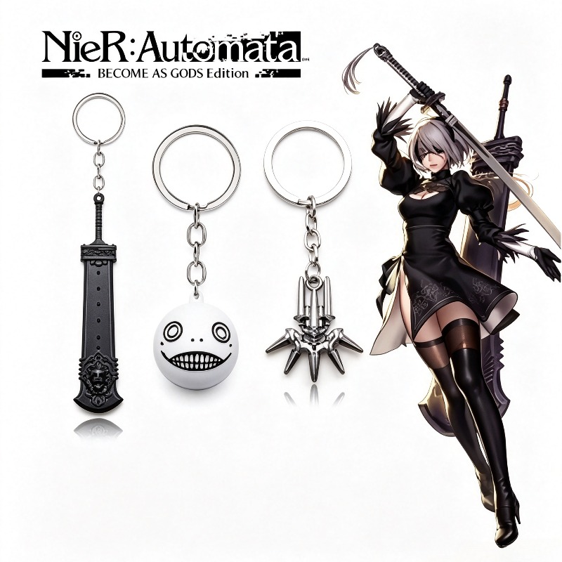 Cosplay Prop Sword - พวงกุญแจเกมยอดนิยม NieR Automata YoRHa 2 แบบ