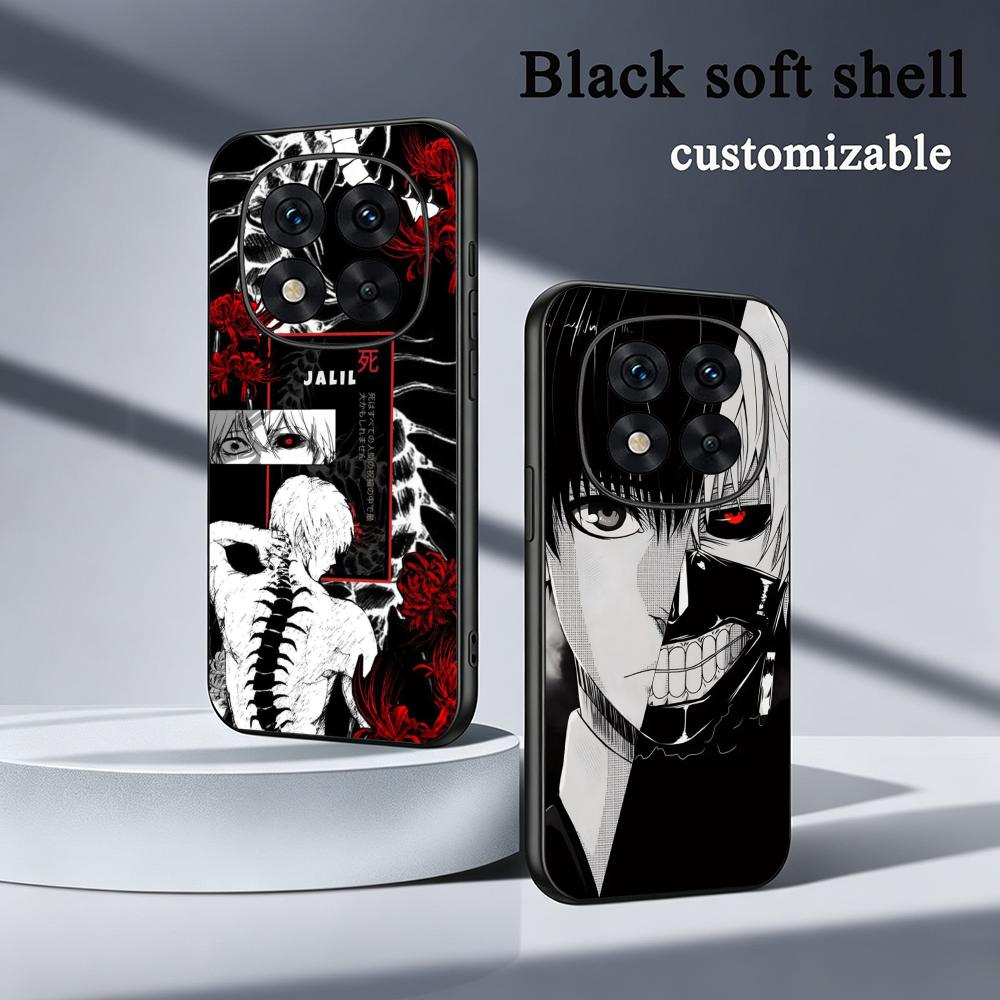 Phone Case Anime - เคสโทรศัพท์ลายอนิเมะ Tokyo Ghoul สุดฮิต รุ่นคลาสสิก สีดำนุ่ม