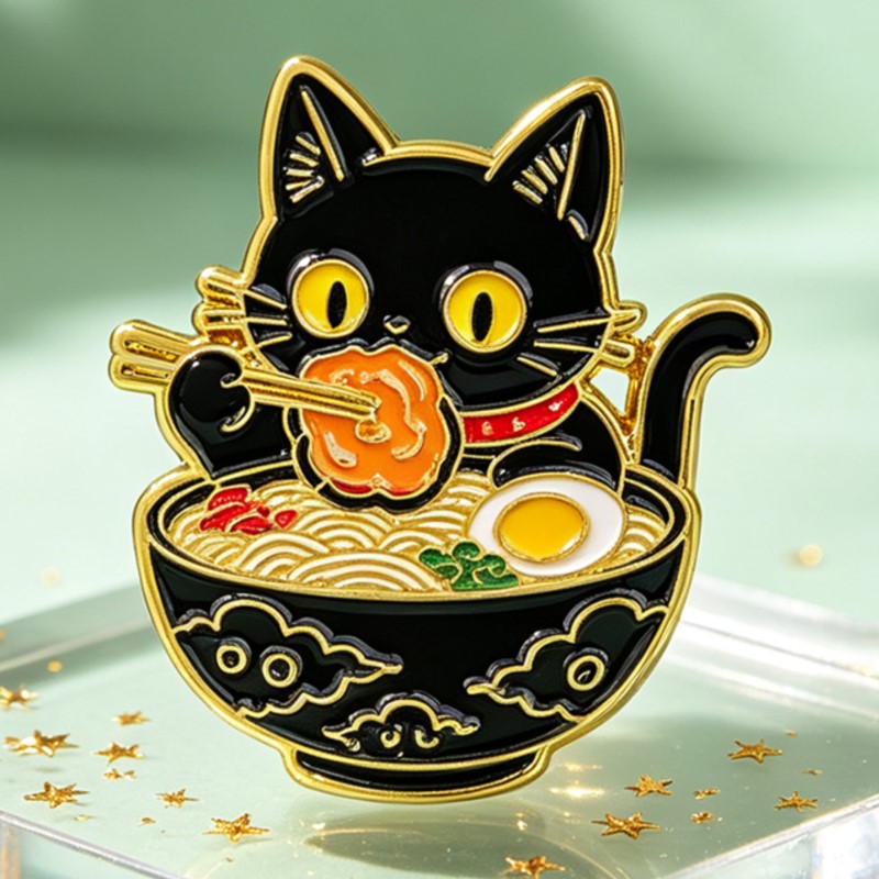 เข็มกลัดโลหะรูปแมวดำน่ารักกำลั - Enamel Pin Set บทวิจารณ์และราคา