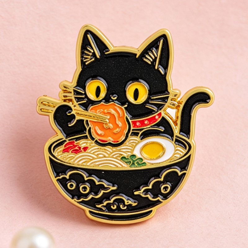 เข็มกลัดโลหะรูปแมวดำน่ารักกำลั - Enamel Pin Set บทวิจารณ์และราคา