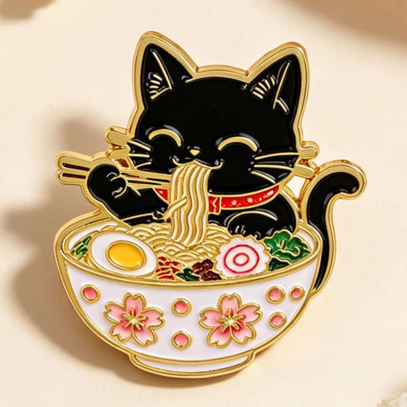 เข็มกลัดโลหะรูปแมวดำน่ารักกำลั - Enamel Pin Set บทวิจารณ์และราคา
